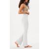 imageODODOS Womens Bootcut Yoga Pants Tummy Control Non See Through Bootleg Gym Workout PantsWhite