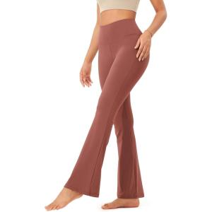 imageODODOS Womens Bootcut Yoga Pants Tummy Control Non See Through Bootleg Gym Workout PantsMauve