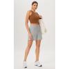 imageODODOS Cloud Feeling High Neck Crop Tank for Women Double Layer Sleeveless Casual Yoga Cropped TopsCaramel