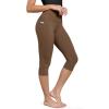 imageODODOS ODCLOUD Buttery Soft Lounge Yoga Capris with Pockets for Women 14quot  19quot  21quot High Waist Capri LeggingsBrunette