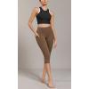 imageODODOS ODCLOUD Buttery Soft Lounge Yoga Capris with Pockets for Women 14quot  19quot  21quot High Waist Capri LeggingsBrunette