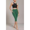 imageODODOS ODCLOUD Buttery Soft Lounge Yoga Capris with Pockets for Women 14quot  19quot  21quot High Waist Capri LeggingsDark Green