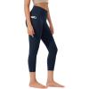 imageODODOS ODCLOUD Buttery Soft Lounge Yoga Capris with Pockets for Women 14quot  19quot  21quot High Waist Capri LeggingsDeep Navy