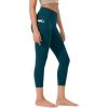 imageODODOS ODCLOUD Buttery Soft Lounge Yoga Capris with Pockets for Women 14quot  19quot  21quot High Waist Capri LeggingsForest Teal