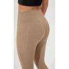 imageODODOS ODCLOUD Buttery Soft Lounge Yoga Capris with Pockets for Women 14quot  19quot  21quot High Waist Capri LeggingsLight Brown