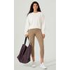 imageODODOS ODCLOUD Buttery Soft Lounge Yoga Capris with Pockets for Women 14quot  19quot  21quot High Waist Capri LeggingsLight Brown