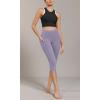 imageODODOS ODCLOUD Buttery Soft Lounge Yoga Capris with Pockets for Women 14quot  19quot  21quot High Waist Capri LeggingsLilac Smoke