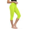 imageODODOS ODCLOUD Buttery Soft Lounge Yoga Capris with Pockets for Women 14quot  19quot  21quot High Waist Capri LeggingsNeon Green