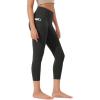 imageODODOS ODCLOUD Buttery Soft Lounge Yoga Capris with Pockets for Women 14quot  19quot  21quot High Waist Capri LeggingsOnyx Black Grey