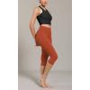 imageODODOS ODCLOUD Buttery Soft Lounge Yoga Capris with Pockets for Women 14quot  19quot  21quot High Waist Capri LeggingsOrange Rust