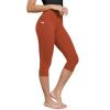 imageODODOS ODCLOUD Buttery Soft Lounge Yoga Capris with Pockets for Women 14quot  19quot  21quot High Waist Capri LeggingsOrange Rust
