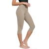imageODODOS ODCLOUD Buttery Soft Lounge Yoga Capris with Pockets for Women 14quot  19quot  21quot High Waist Capri LeggingsShaker Beige
