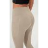 imageODODOS ODCLOUD Buttery Soft Lounge Yoga Capris with Pockets for Women 14quot  19quot  21quot High Waist Capri LeggingsShaker Beige