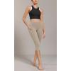 imageODODOS ODCLOUD Buttery Soft Lounge Yoga Capris with Pockets for Women 14quot  19quot  21quot High Waist Capri LeggingsShaker Beige