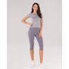 imageODODOS Womens High Waisted Yoga Capris with Pockets Tummy Control Non See Through Workout Athletic Running Capri LeggingsAsh Violet