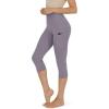 imageODODOS Womens High Waisted Yoga Capris with Pockets Tummy Control Non See Through Workout Athletic Running Capri LeggingsAsh Violet