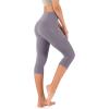 imageODODOS Womens High Waisted Yoga Capris with Pockets Tummy Control Non See Through Workout Athletic Running Capri LeggingsAsh Violet