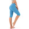 imageODODOS Womens High Waisted Yoga Capris with Pockets Tummy Control Non See Through Workout Athletic Running Capri LeggingsAzure