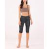 imageODODOS Womens High Waisted Yoga Capris with Pockets Tummy Control Non See Through Workout Athletic Running Capri LeggingsBlack Dot