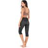 imageODODOS Womens High Waisted Yoga Capris with Pockets Tummy Control Non See Through Workout Athletic Running Capri LeggingsBlack Dot