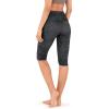 imageODODOS Womens High Waisted Yoga Capris with Pockets Tummy Control Non See Through Workout Athletic Running Capri LeggingsBlack Dot