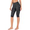 imageODODOS Womens High Waisted Yoga Capris with Pockets Tummy Control Non See Through Workout Athletic Running Capri LeggingsBlack Dot