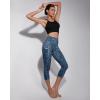 imageODODOS Womens High Waisted Yoga Capris with Pockets Tummy Control Non See Through Workout Athletic Running Capri LeggingsBlue Leopard