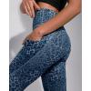 imageODODOS Womens High Waisted Yoga Capris with Pockets Tummy Control Non See Through Workout Athletic Running Capri LeggingsBlue Leopard
