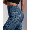 imageODODOS Womens High Waisted Yoga Capris with Pockets Tummy Control Non See Through Workout Athletic Running Capri LeggingsBlue Leopard