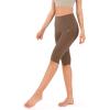 imageODODOS Womens High Waisted Yoga Capris with Pockets Tummy Control Non See Through Workout Athletic Running Capri LeggingsBrunette