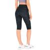 imageODODOS Womens High Waisted Yoga Capris with Pockets Tummy Control Non See Through Workout Athletic Running Capri LeggingsCamo Dark Gray