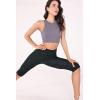 imageODODOS Womens High Waisted Yoga Capris with Pockets Tummy Control Non See Through Workout Athletic Running Capri LeggingsCamo Dark Gray