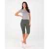 imageODODOS Womens High Waisted Yoga Capris with Pockets Tummy Control Non See Through Workout Athletic Running Capri LeggingsCharcoal