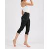 imageODODOS Womens High Waisted Yoga Capris with Pockets Tummy Control Non See Through Workout Athletic Running Capri LeggingsCharcoal Camo