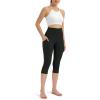 imageODODOS Womens High Waisted Yoga Capris with Pockets Tummy Control Non See Through Workout Athletic Running Capri LeggingsCharcoal Leopard