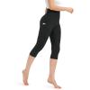imageODODOS Womens High Waisted Yoga Capris with Pockets Tummy Control Non See Through Workout Athletic Running Capri LeggingsCharcoal Leopard