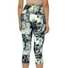 imageODODOS Womens High Waisted Yoga Capris with Pockets Tummy Control Non See Through Workout Athletic Running Capri LeggingsCrosstalk