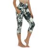 imageODODOS Womens High Waisted Yoga Capris with Pockets Tummy Control Non See Through Workout Athletic Running Capri LeggingsCrosstalk