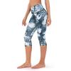 imageODODOS Womens High Waisted Yoga Capris with Pockets Tummy Control Non See Through Workout Athletic Running Capri LeggingsCrosstalk Navy