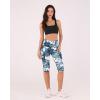 imageODODOS Womens High Waisted Yoga Capris with Pockets Tummy Control Non See Through Workout Athletic Running Capri LeggingsCrosstalk Navy