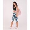 imageODODOS Womens High Waisted Yoga Capris with Pockets Tummy Control Non See Through Workout Athletic Running Capri LeggingsCrosstalk Navy