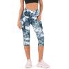 imageODODOS Womens High Waisted Yoga Capris with Pockets Tummy Control Non See Through Workout Athletic Running Capri LeggingsCrosstalk Navy