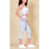 imageODODOS Womens High Waisted Yoga Capris with Pockets Tummy Control Non See Through Workout Athletic Running Capri LeggingsDalmatian