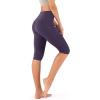imageODODOS Womens High Waisted Yoga Capris with Pockets Tummy Control Non See Through Workout Athletic Running Capri LeggingsDark Purple