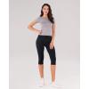 imageODODOS Womens High Waisted Yoga Capris with Pockets Tummy Control Non See Through Workout Athletic Running Capri LeggingsDeep Navy