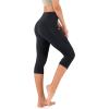 imageODODOS Womens High Waisted Yoga Capris with Pockets Tummy Control Non See Through Workout Athletic Running Capri LeggingsDeep Navy