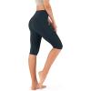 imageODODOS Womens High Waisted Yoga Capris with Pockets Tummy Control Non See Through Workout Athletic Running Capri LeggingsDeep Navy