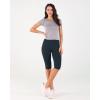 imageODODOS Womens High Waisted Yoga Capris with Pockets Tummy Control Non See Through Workout Athletic Running Capri LeggingsDeep Navy