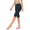 imageODODOS Womens High Waisted Yoga Capris with Pockets Tummy Control Non See Through Workout Athletic Running Capri LeggingsDeep Navy