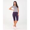 imageODODOS Womens High Waisted Yoga Capris with Pockets Tummy Control Non See Through Workout Athletic Running Capri LeggingsDeep Purple